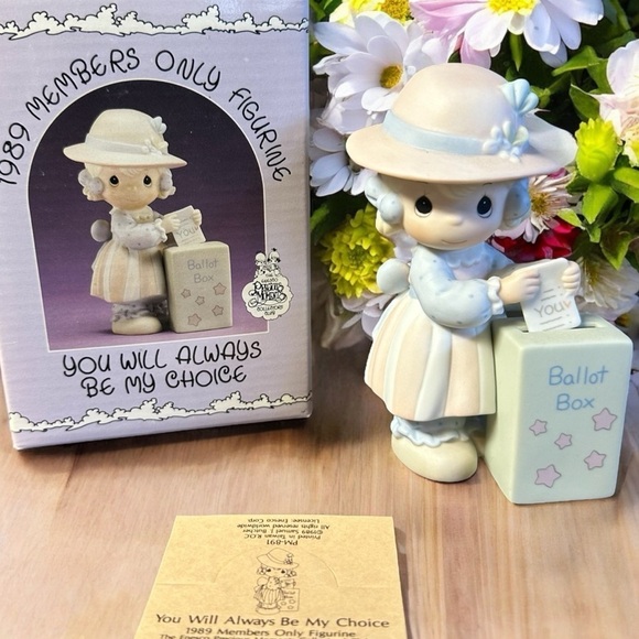 Vintage Precious Moments 1989 "You Will Always be my Choice" Ceramic Figurine - Picture 1 of 4